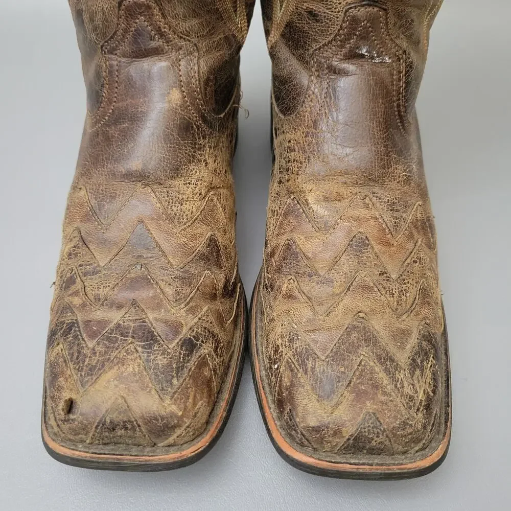 Ariat On Point Womens US 8.5 B Western Boots Brown Leather Mid-Calf